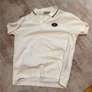 Burberry White Polo Shirt with Black Trim